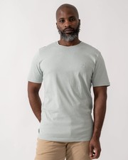 Image of BOSS Orange Tales Mens Cotton-Jersey T-shirt With Logo Patch - Silver 043