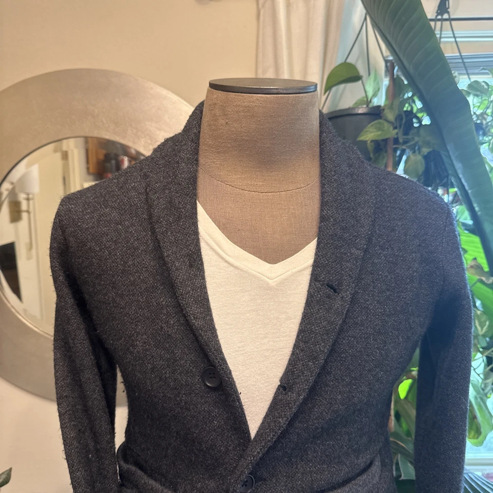 Suéter Chaqueta Chal Taylor Stitch S 36 Lana Tejida Carbón Foto 3 de 4