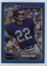 2024 Topps Chrome Blue Refractor 7/150 Paul Krause #118 HOF 1co7