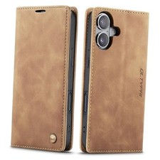 for iPhone 16 Case Wallet with Card Holder, for iPhone 16 6.1 inch Brown