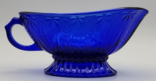 Avon 1970s Royal Sapphire Cobalt Blue Glass Gravy Boat France
