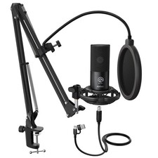 Microfono Condensador USB Con Brazo Ajustable Para Grabacion Y Podcast Pro