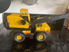Vintage Tonka Turbo-Diesel Crane Truck | Yellow Pressed Steel | XMB-975 | 1990s