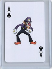 Nintendo Waluigi Ace of Clubs Playing Card Super Mario Bros