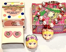 Avon 1987 MUPPET BABIES MISS PIGGY Earrings TREASURE ISLAND Bracelet Ring NOS