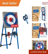 Axe Throwing Game Set Steel Frame Target for Indoor Outdoor Fun