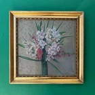 Einar Korlind (1884) Gladiolus Still Life. Antique Floral oil. Dated 1920.