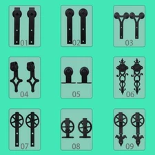 Sliding Barn Door Hardware Track Kit 5/6/6.6/7/8/10FT Rail for Single Wood Door