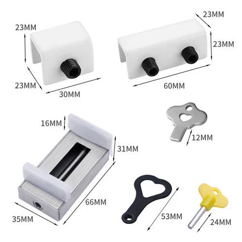 Anti-theft Door Window Lock Security Latches Sliding Sash Stopper Child Safety@ - Picture 3 of 18