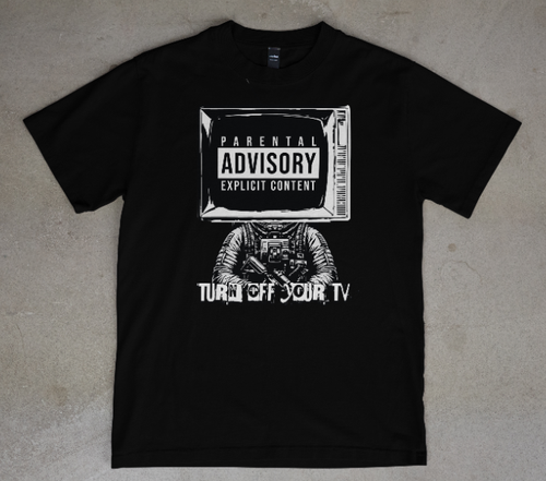 TURN OFF YOUR TV , Conspiracy, T SHIRT XL Graphic Tees RARE