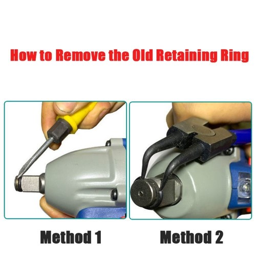 1/2" Retaining Drive O-Ring Clip Retainer Snap Ring Impact Wrench Accessories - Picture 4 of 6