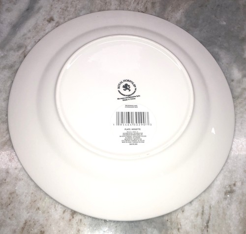 10.5”Dinner Plates-Set of 2 Royal Norfolk Shore Living Beach Ocean-NEW-SHIP 24HR - Picture 7 of 12
