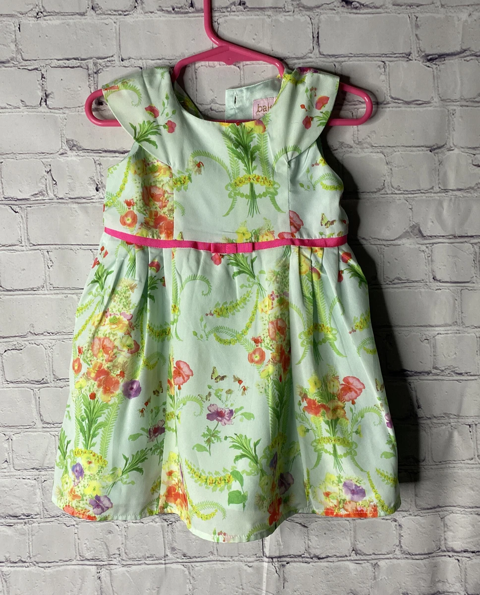 BAKER BY TED BAKER Dress Infant 12 18 M Mint Green Floral Missing Under Pants