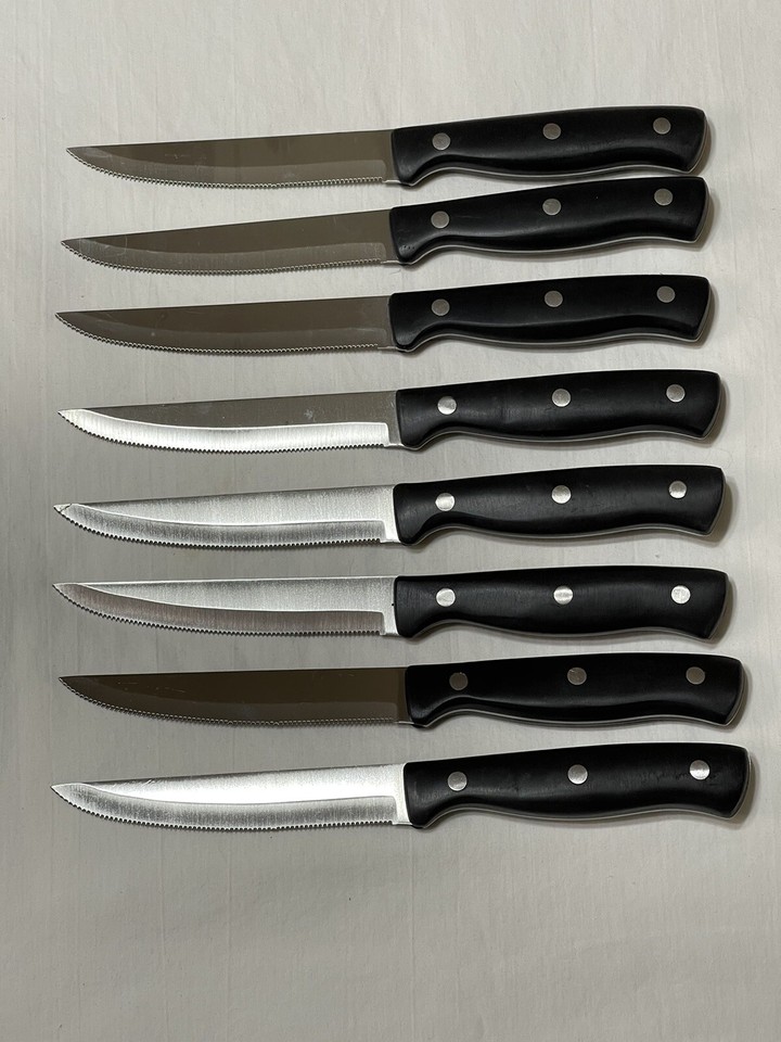 🔪8 Piece Farberware Steak Knife Set Stainless Steel 3 eBay