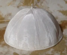 Zucchetto VESTMENT,  Moire Bengaline, WHITE or GREY, linen lining,  5 sizes