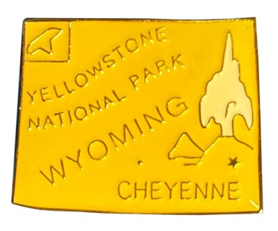 Wholesale Lot of 3 Wyoming Enamel State Map Hat Cap Lapel Pin (ACE - 651)