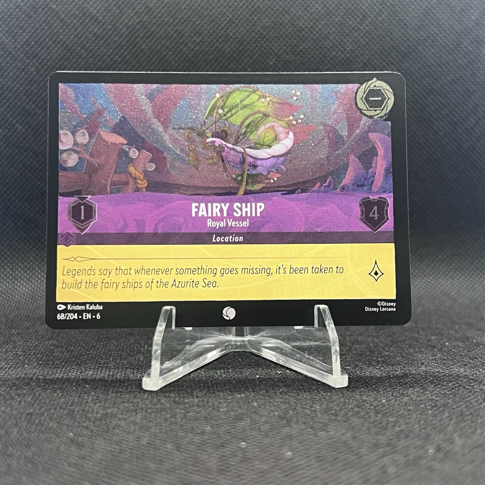 Fairy Ship Royal Vessel Disney Lorcana Azurite Sea EN6 Cold Foil 68/204