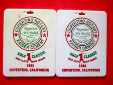 vtg - 2 PGA Bag Tag Lot - DEEP CLIFF GOLF COURSE gc - Cupertino Rotary Classic