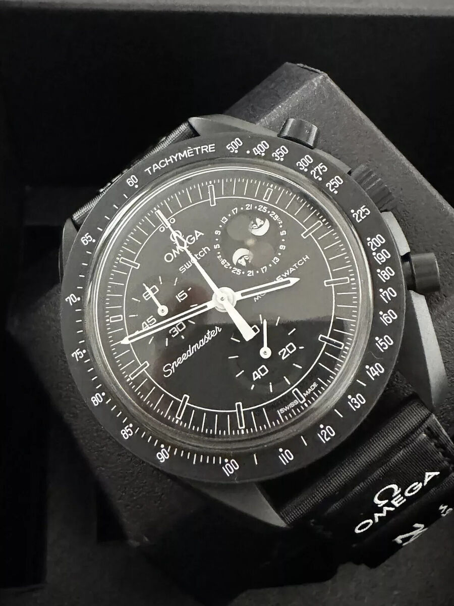 Omega x Swatch Snoopy Black Moonswatch Mission to the Omega x Swatch Snoopy Black Moonswatch Mission to the