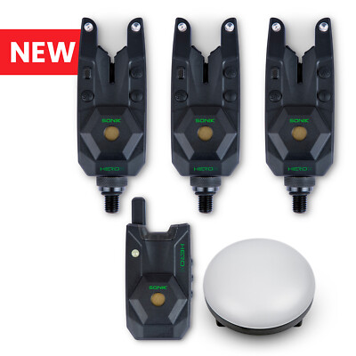 Sonik HeroX Bite Alarm Sets - 2+1 or 3+1 - Free Bivvy Light - HC0100, HC0101
