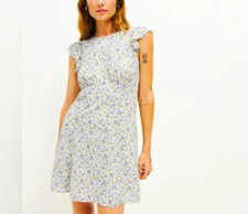 Reformation Idalia Dress Womens 12 Floral White Feminine Dainty Wedding Cottage