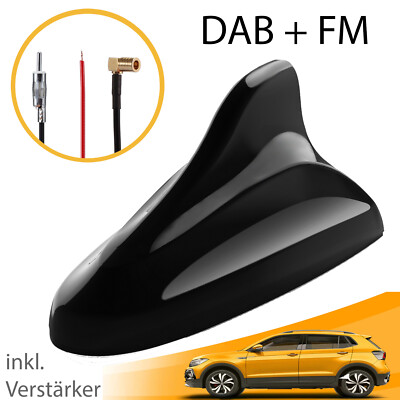   AUTO DAB+ DAB + FM Universal Haifisch Shark DAB Dachantenne mit SMB Stecker  