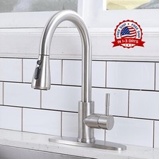 Grifo De Fregadero Con Rociador Desplegable Acero Inoxidable Para Cocina NUEVO