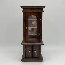 Dollhouse Display Cabinet Case Wood Vintage Concord Miniatures