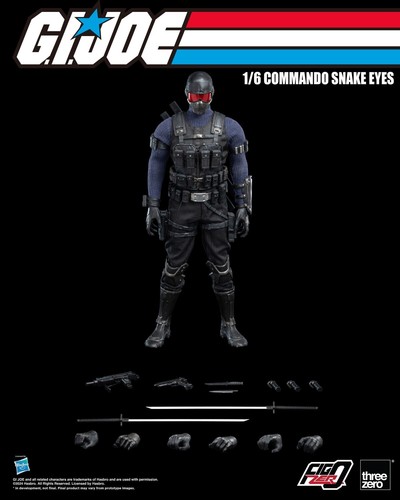 G.I. Joe FigZero Commando Snake Eyes ThreeZero 1/6 - 30 cm - 第 1/11 張圖片