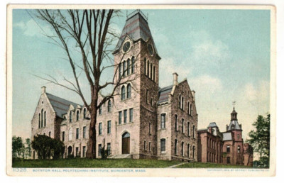 c1910 PC: Boyton Hall - Polytechnic Institute - Worcester, Massachusetts