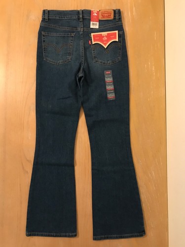 New! Levi's Girls 726 Jeans Flare High Rise Adjustable Waist Stretch Size 14 - Picture 6 of 9