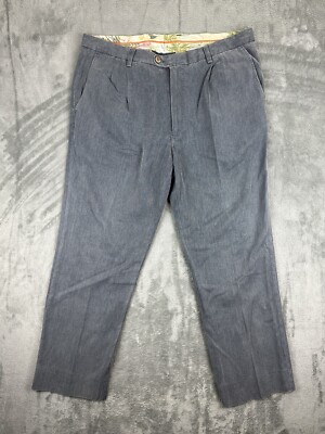 Tommy Bahama Men's 38x32 Heathered Gray Silk Cotton Blend Pants