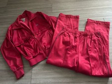 vintage personal record track suit red ladies medium