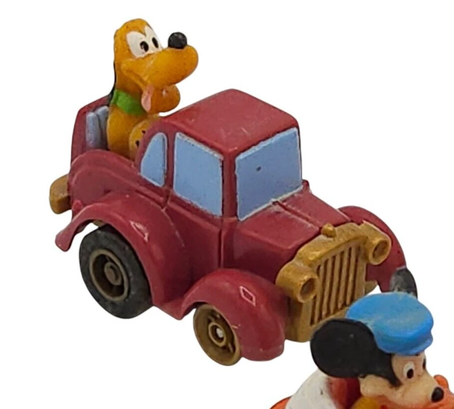 Lote de 6 figuras Disney en coches Goofy Mickey Mouse Minnie Pluto Foto 4 de 4
