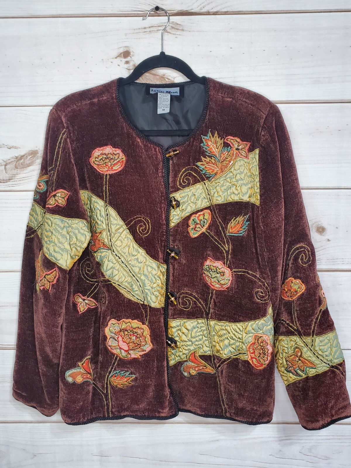 Indigo Moon Artsy Tapestry Patchwork Jacket Blaze… - image 1