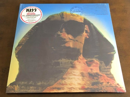 KISS -HOT IN THE SHADE LP - LE Deluxe Foil Cover Galaxy Sea Blue / White Vinyl!~ - Picture 3 of 12