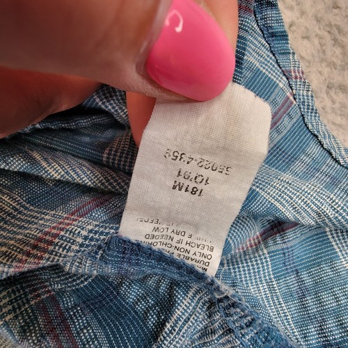 Vintage Levi’s San Francisco Herren Hemd Größe M Blau Knopfleiste Seersucker - Bild 10 von 14