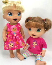 💕Ropa de muñeca para 12” Baby Alive Doll BUBBLE GUPPIES vestido temático + conjunto de leggings