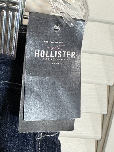 Hollister Skirt Blue Denim Ultra High Rise Stretch Side Stripe 9/29 Women NWT - Picture 2 of 14