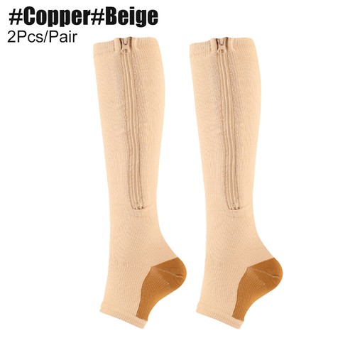 Kompressionsstrümpfe Stützstrümpfe Mit Reißverschluss Kniesocken Thrombose Sox - Bild 18 von 28