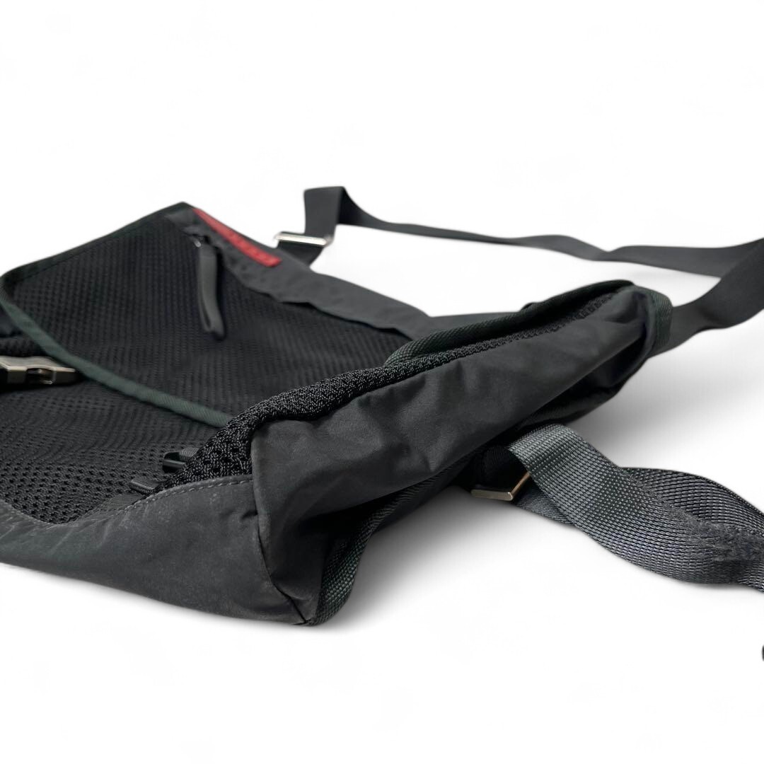 PRADA SPORT 2000s Nylon Shoulder Bag Black Vintage Archive