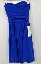 J. CREW NWT Arabelle Blue Jersey Strapless Dress Size 0