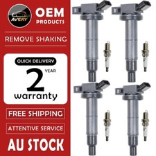 Spark Plug+ ignition Coil For Toyota Rav4 Tarago 00-2009 2.0l 2.4l 1az-fe 2az-fe