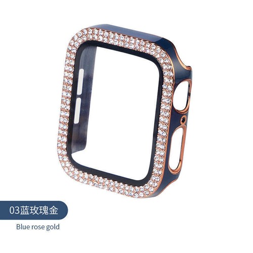 Für Apple Watch Ultra 49mm 9-1 SE 40/41/45mm Leder+ Metall Armband + Bling Hülle - Bild 31 von 73