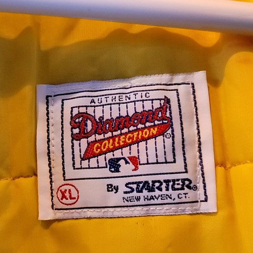 Vintage Oakland A's Quilted Diamond Collection Sz XL Starter Jacket MADE in USA - Picture 7 of 12