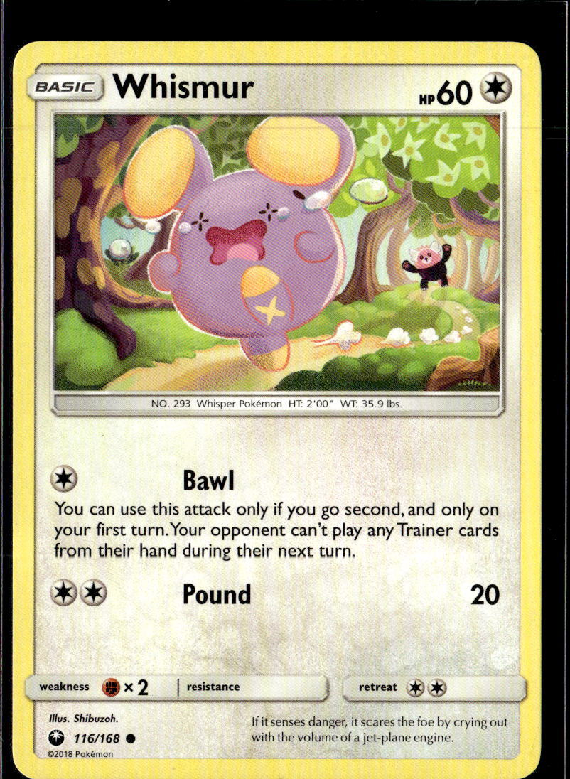 Pokemon Whismur 116/168 Celestial Storm Non Holo Common 5 Card Lot