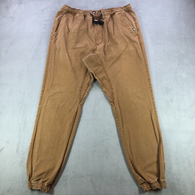 Ecko Unltd Pants Mens 38 Brown Joggers Skinny Tapered Drawstring Streetwear