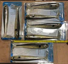 8 ct. GIANT 8" hollow belly paddle tail swimbaits musky muskie lures baits bass