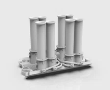 1:25 3d Printed Hilborn intake manifold with fuel lines