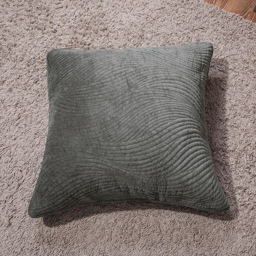 Tache Velvet Yellow Gold Blue Brown Plush Super Euro Throw Pillow Sham Cover - Picture 21 of 21